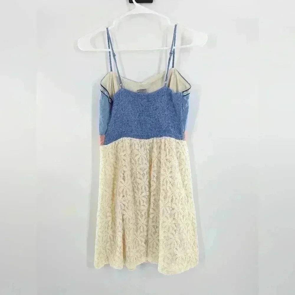 Flying Tomato Size Small Sleeveless Dress Summer Spring Blue White - Picture 9 of 10